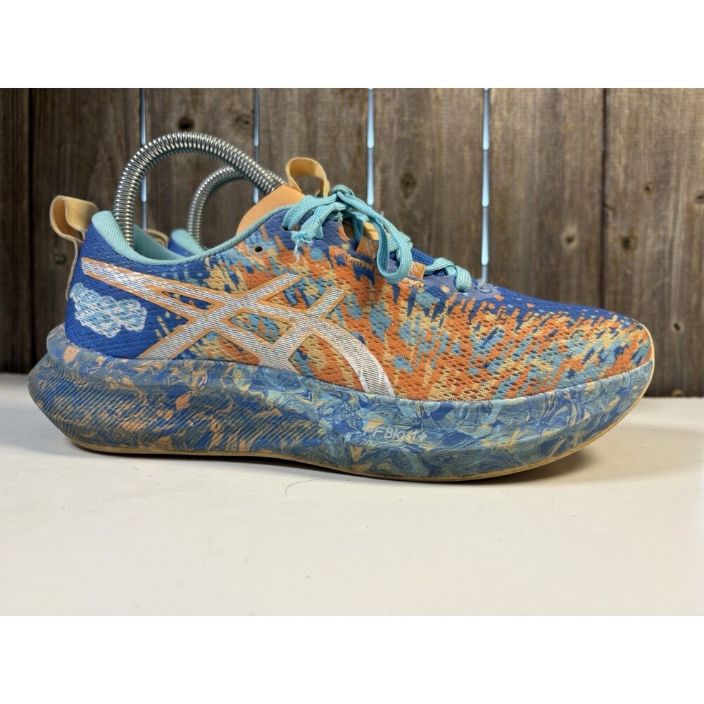 ASICS Women's Noosa Tri 16 Running Shoes, Nature Blue/Faded Orange Size 8